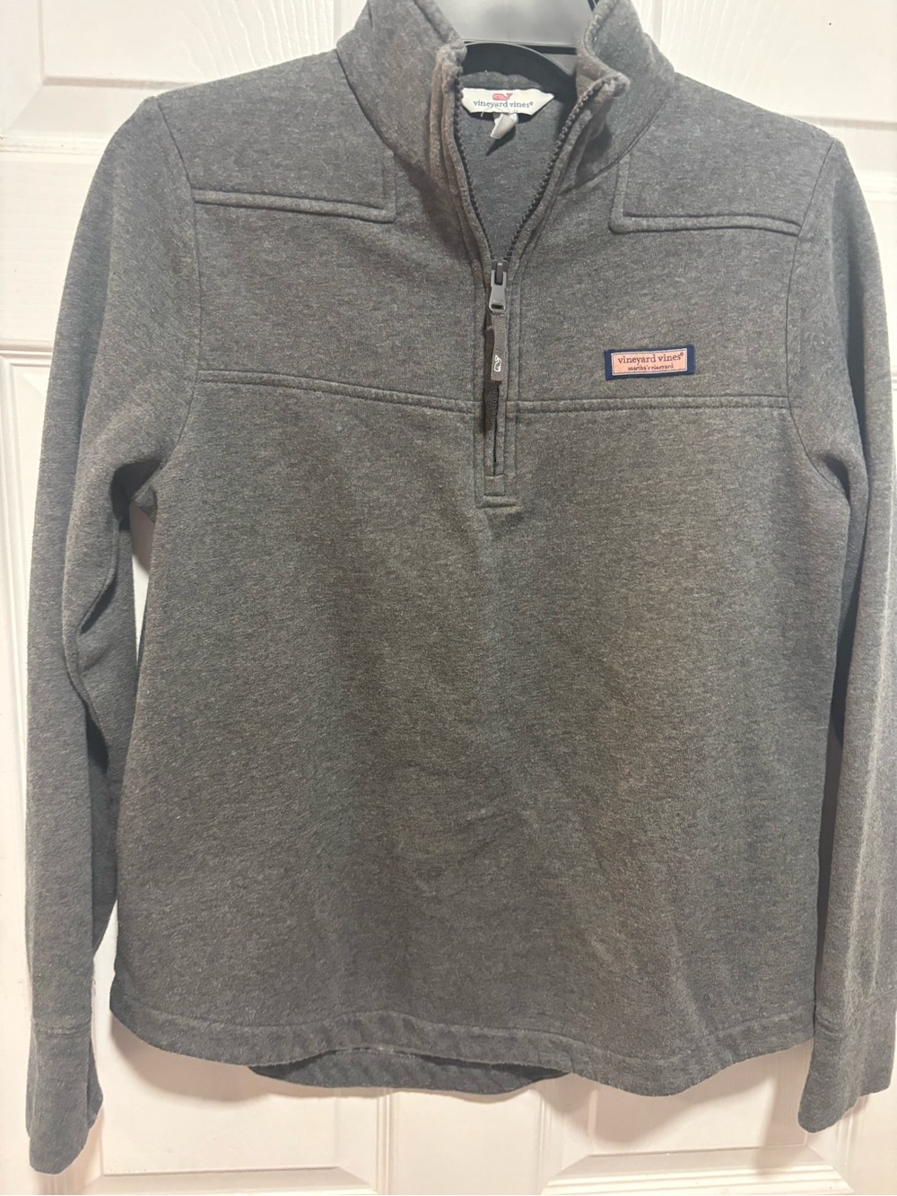 Vineyard Vines Women’s Heather Gray Half-Zip Pullover Sweater in XS